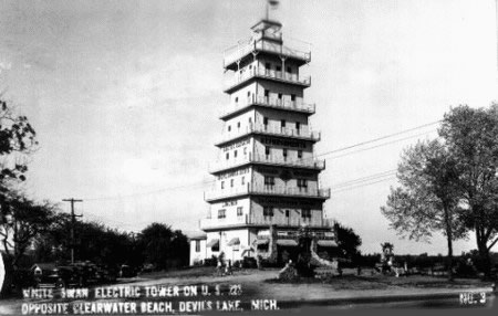 Devils Lake Amusement Park - White Swan Electic Tower (newer photo)